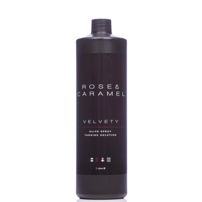 Rose and Caramel VELVETY Medium-Dark Premium spray tan vloeistof (1 ltr)